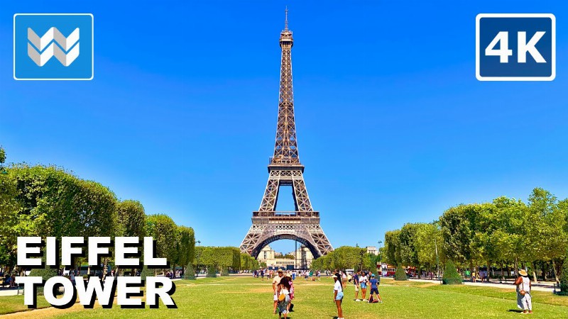 image 0 [4k] Eiffel Tower On Champs De Mars In Paris France 🇫🇷 2022 Walking Tour & Travel Guide 🎧