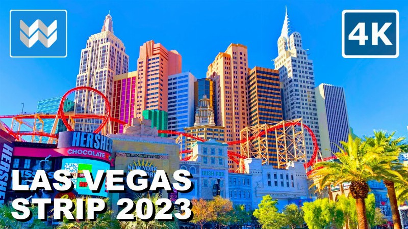image 0 [4k] Las Vegas Strip 2023 Walking Tour Vlog & Travel Guide - Treadmill Workout 🎧 Binaural City Sound