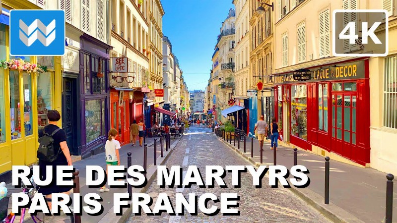 [4k] Life In Paris: Rue Des Martyrs Street Walking Tour In Pigalle Paris France 🇫🇷 🎧 Binaural Sound