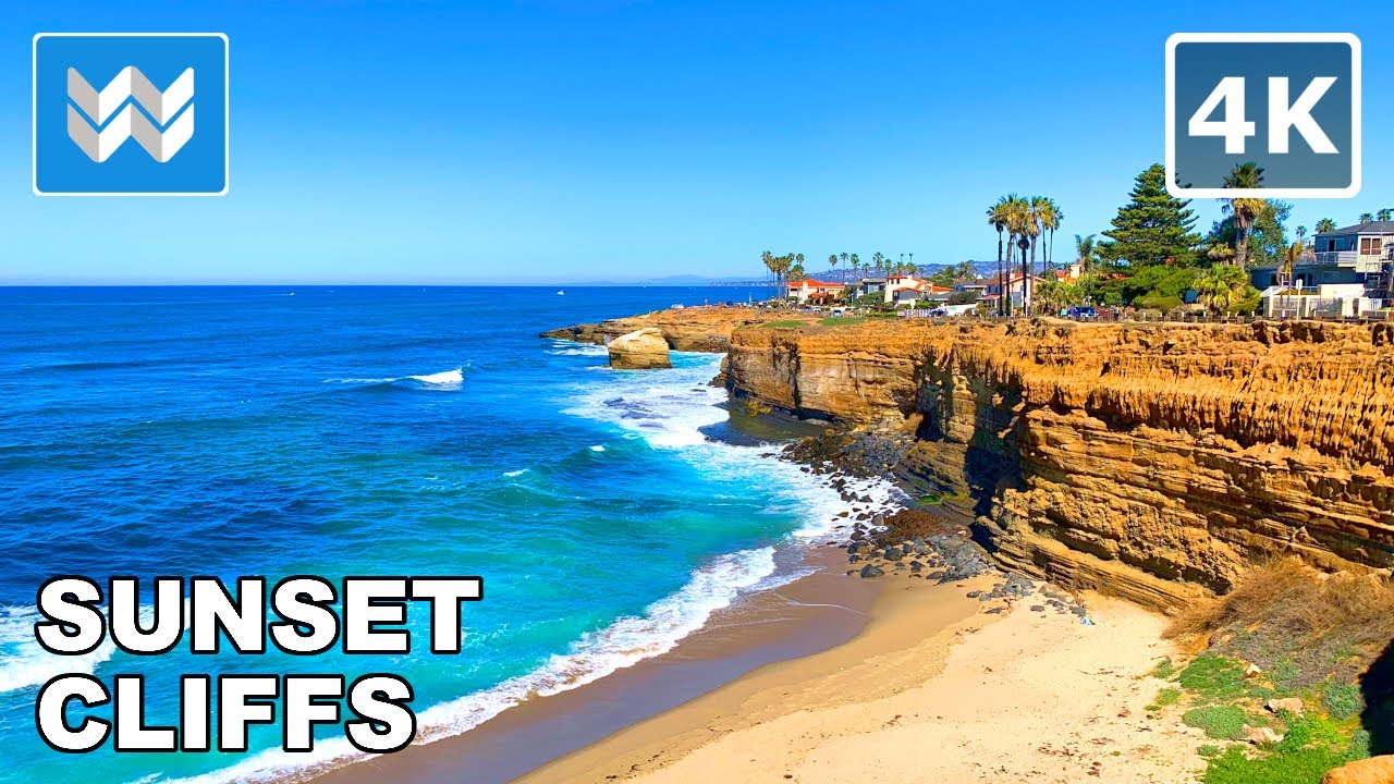 image 0 [4k] Sunset Cliffs Coastal Trail In San Diego California - Scenic Walking Tour 🎧 Ocean Waves Sound