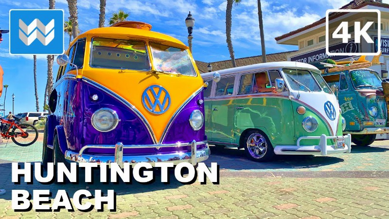 image 0 [4k] Volkswagen Vw Bus Show In Huntington Beach Pier California 2022 Kowabunga Van Klan Walking Tour