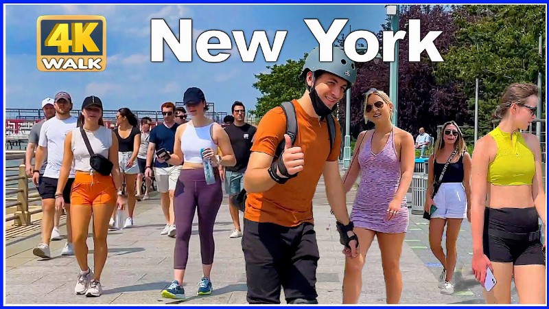 image 0 【4k】walk Along Hudson River Park New York City Vlog 4k Video