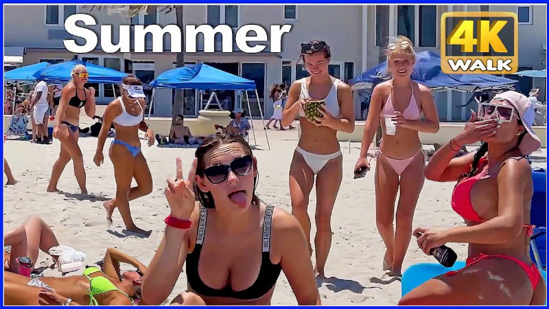 【4k】walk Hollywood Beach Florida Vlog Summer In Usa 4k Video