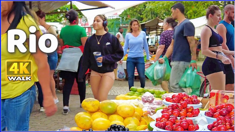【4k】walk 🇧🇷 Ipanema Street Market : Rio De Janeiro Brazil 2023 Vlog