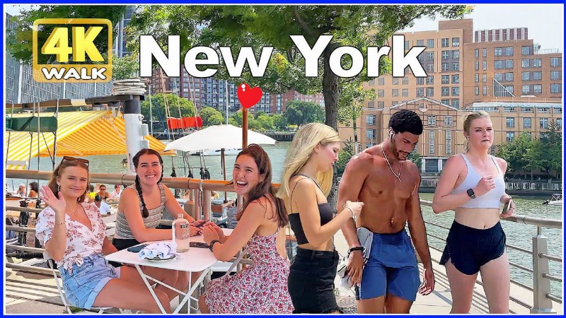 image 0 【4k】walk New York Hudson River Park Ny Travel Vlog 4k Video