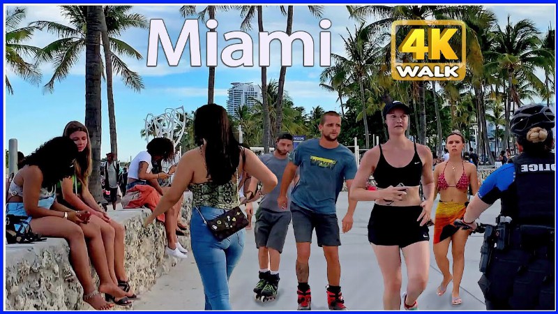 image 0 【4k】walk South Beach Miami Florida Usa 4k Walking Video