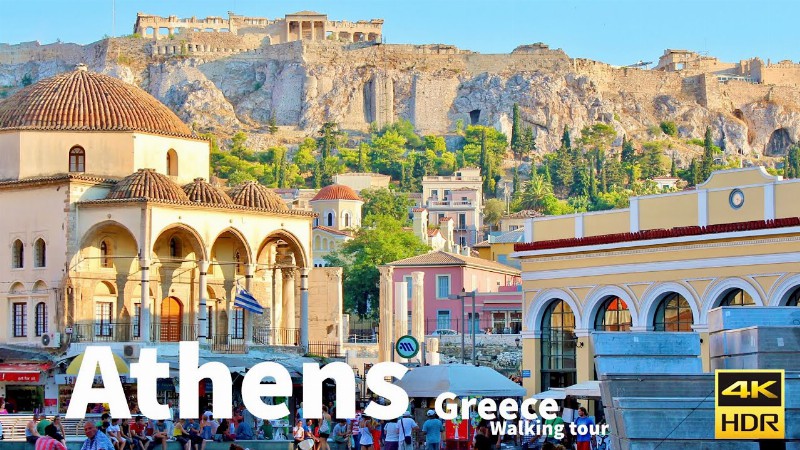 Athens Greece 🇬🇷 - Summer Walk - 4k Hdr Walking Tour