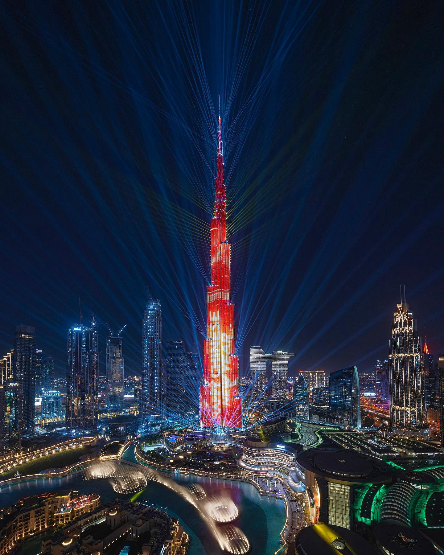 image  1 Dubai - #BurjKhalifa Celebrating Chinese New Year