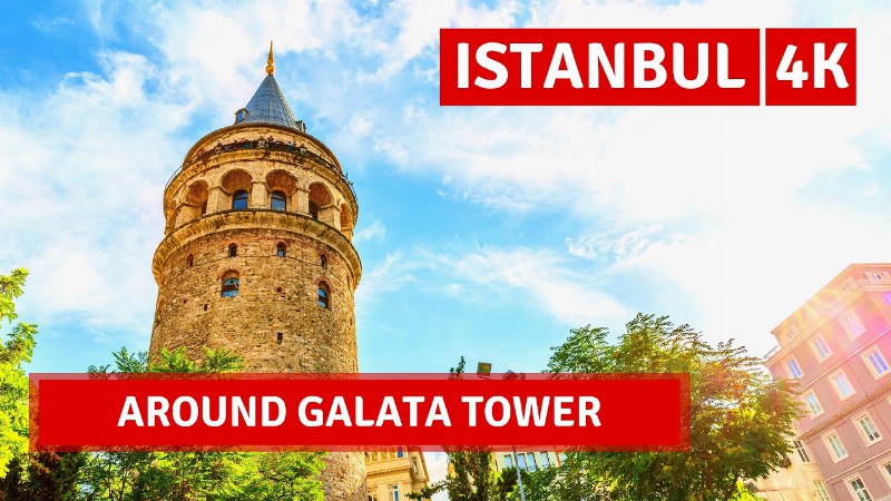 Galata Tower Symbol Of Istanbul 4 October Walking Tour:4k Uhd 60fps