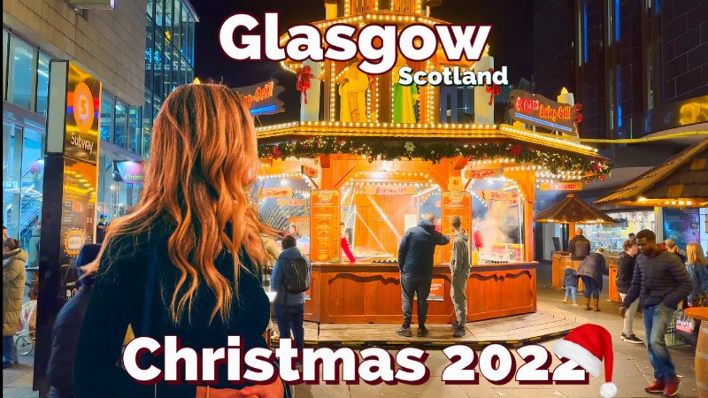Glasgow Scotland 🏴󠁧󠁢󠁳󠁣󠁴󠁿 Christmas 🎄 Walking Tour 4k Hdr 60fps