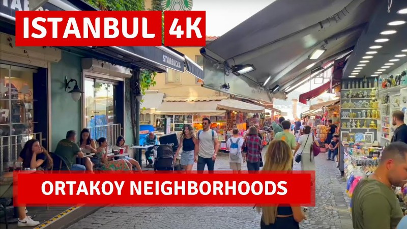 Istanbul Ortakoy 28 August 2022 Walking Tour:4k Uhd 60fps