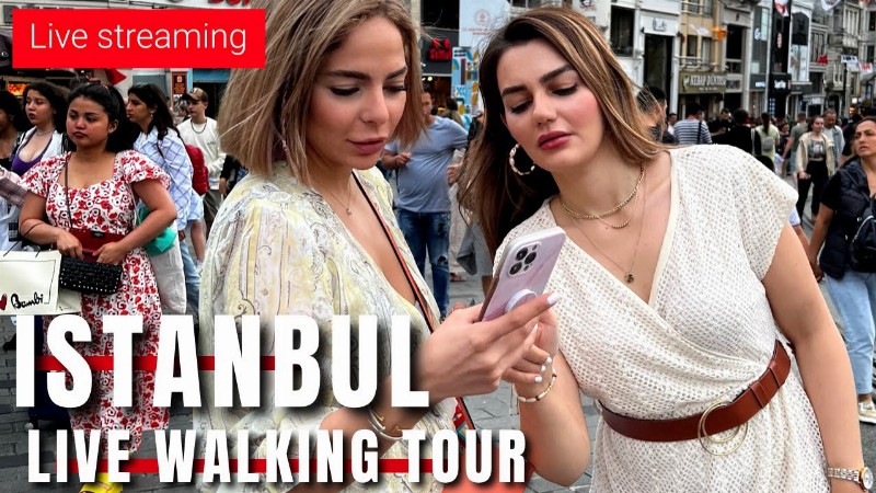 Live Istanbul 2022 Istiklal Street 12 June Walking Tour:4k Uhd 60fps