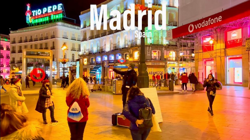 image 0 Madrid Spain 🇪🇸 - Night Walk 2022 - 4k -hdr Walking Tour (▶34 Min)