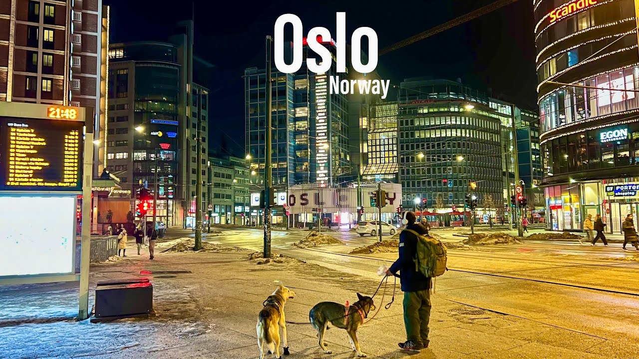 Oslo Norway 🇳🇴- February 2022 - 4k-hdr Walking Tour - Tourister Tours