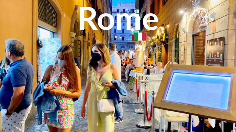 Rome Italy 🇮🇹 - Summer Evening Walk ☀️ - 4k-hdr Walking Tour