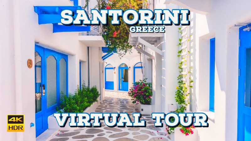 Santorini Greece 🇬🇷 - Summer Walk - 4k Hdr Walking Tour  (▶85min)