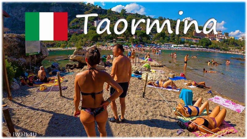 image 0 🇮🇹 Taormina Italy Sicily Isola Bella Beach Walk 4k  🏖 4k Beach Walking Tour ☀️ 🇮🇹 (sunny Day)